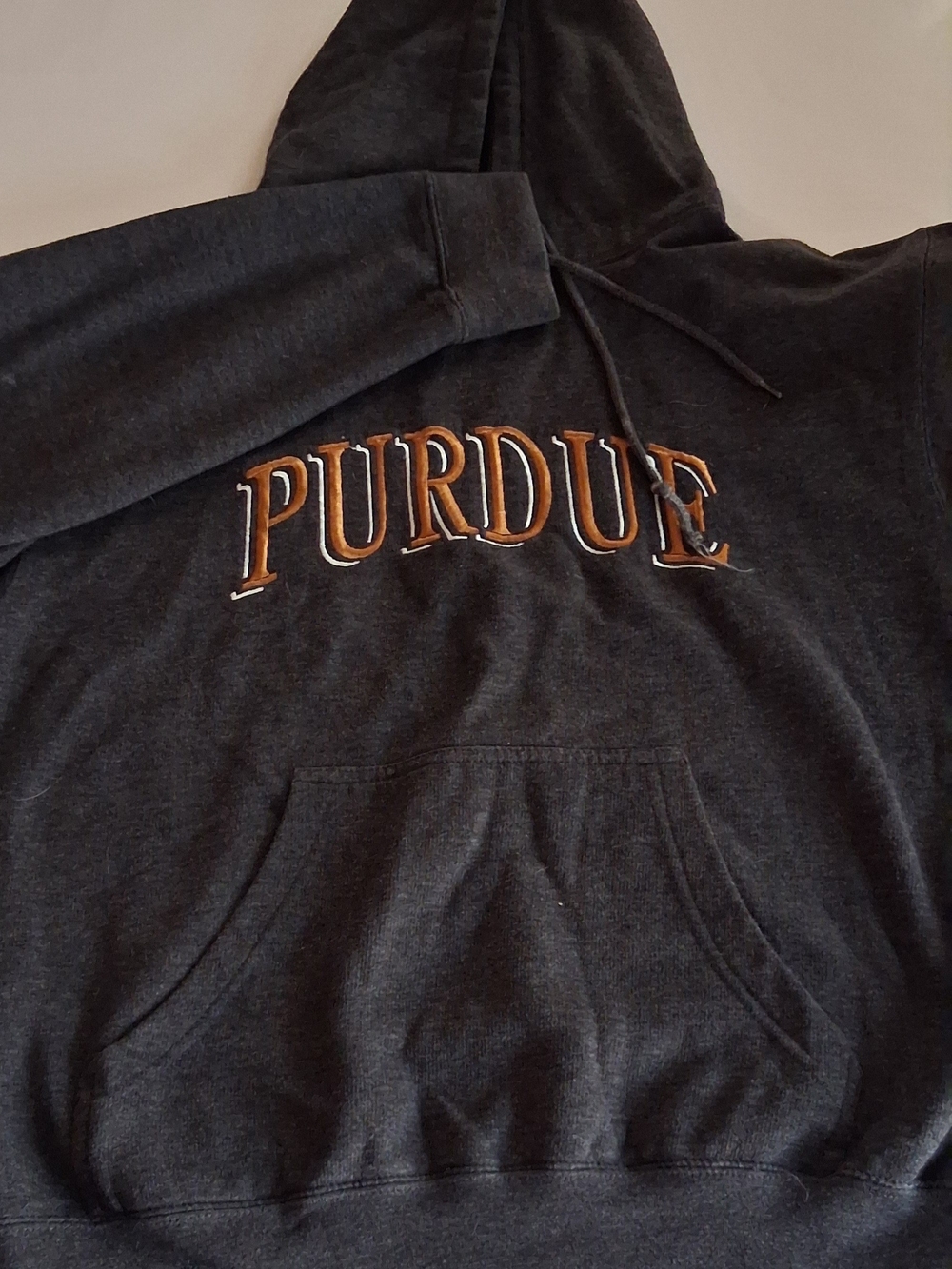 Purdue Charcoal Hooded Sweatshirt - University Logo Pullover